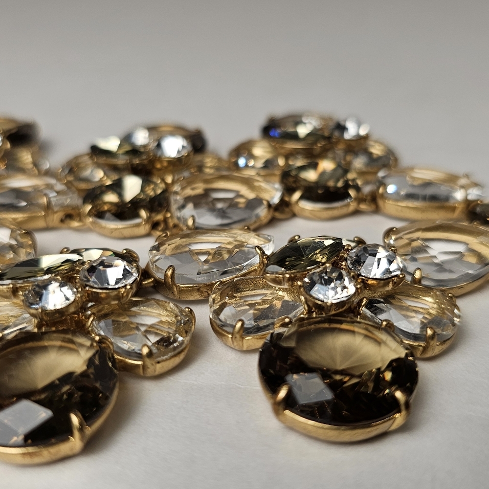[J. Crew] Smokey Crystal Drop Bib Bumble Bee Statement Necklace - Picture 13 of 16